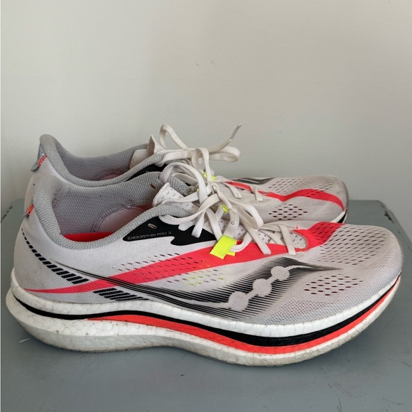 Saucony Endorphin Pro 2 Men’s Running Shoes Sneakers White in Hot Streak 11.5 - Picture 8 of 12